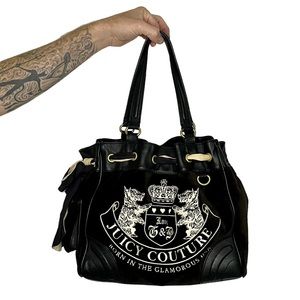 Vtg Juicy Couture Velour Bag   Velvet Purse Scottie Dog Daydreamer Bow Y2K